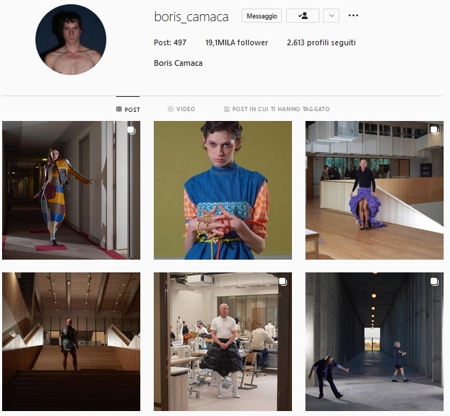 profilo instagram di fotografo boris camaca