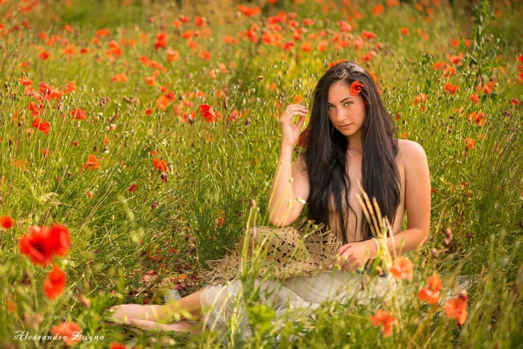 ritratto fotografico di ragazza nella natura