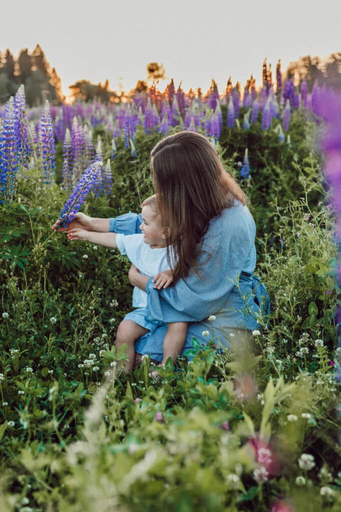 Servizio fotografico di famiglia al parco